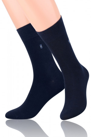 Vzorované ponožky k obleku 056 MAX tmavě modrá 47-50