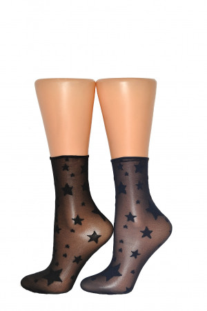 Dámské ponožky Veneziana Amy Hvězdičky 20 den stříbrná univerzální