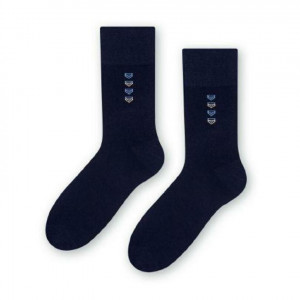 Ponožky k obleku - se vzorem 056 námořnická modrá 39-41