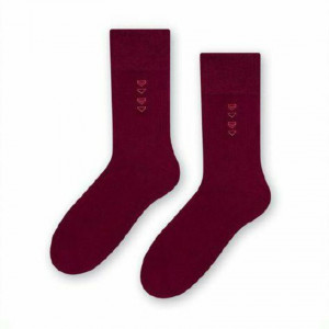 Ponožky k obleku - se vzorem 056 burgundské 39-41