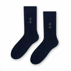 Ponožky k obleku - se vzorem 056 námořnická modrá 42-44