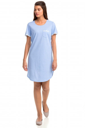 Pohodlná dámská noční košile 14381 modrá