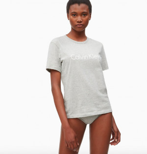 Calvin Klein Logo Dámské Tričko Šedé