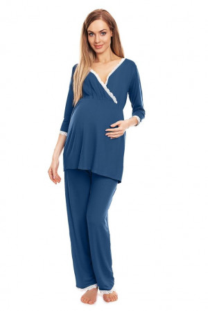 Mateřské pyžamo Agata modré  L/XL