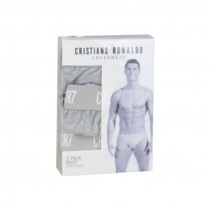Set pánských slipů Cristiano Ronaldo 8100-66-21 -TRIPACK - CR7 tm.modrá-bílá-šedá