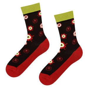 Pánské i dámské vzorované ponožky Good Stuff oči - SOXO černá- MIX barev 35-40