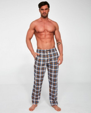 Cornette 691/30 662402 Pánské pyžamové kalhoty M jeans-hořčičná
