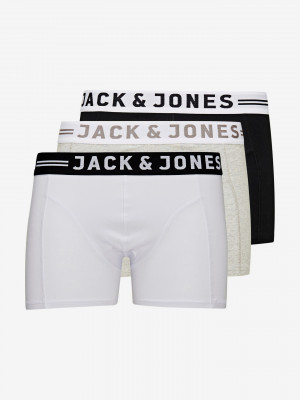 Boxerky 3 ks Jack & Jones Bílá