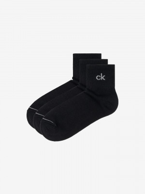 Ponožky 3 páry Calvin Klein Černá