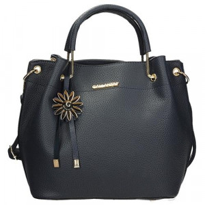 Elegantní dámská kabelka s ozdobou v granátové barvě