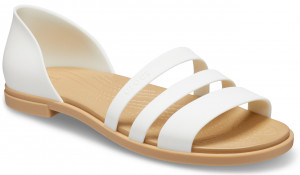 Crocs bílé sandály Tulum Open Flat - 42/43