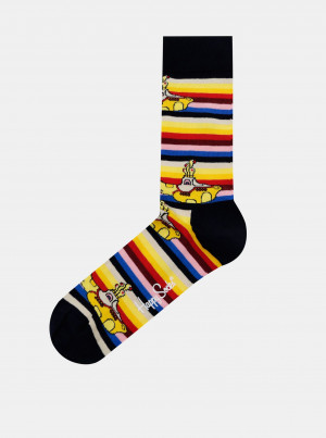 Žluté ponožky Happy Socks Beatles All On Board - 41-46