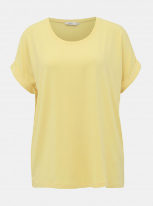 Žluté basic tričko ONLY Moster