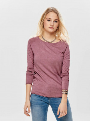 Růžový lehký basic svetr ONLY Mila