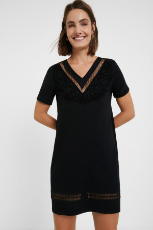 Desigual černé šaty Vest Lisa