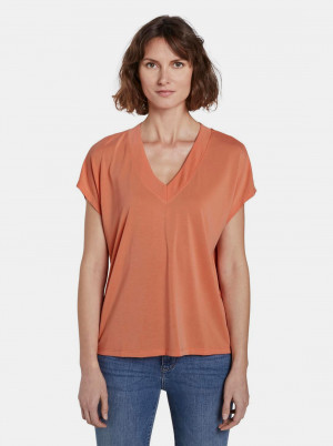 Oranžové dámské tričko Tom Tailor