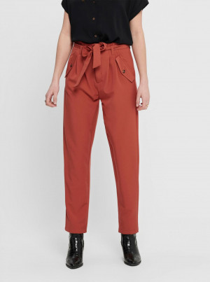 Cihlové kalhoty s kapsami Jacqueline de Yong Selma