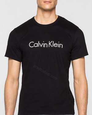 Pánské tričko Crew Neck NM1129E  černá - Calvin Klein černá