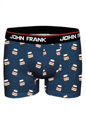 Pánské boxerky John Frank JFBD315-CHOCO L Tm. modrá