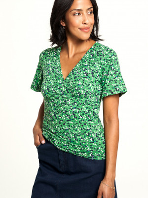 Tranquillo zelené tričko se vzorem