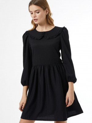 Černé šaty s límečkem Dorothy Perkins