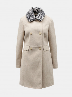 Dorothy Perkins béžový zimní kabát