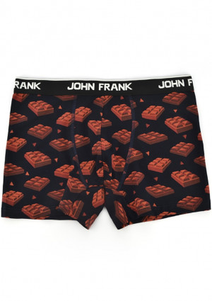 Pánské boxerky John Frank JFBD324 - CHOCOLATE L Černá