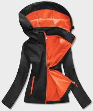 Černo-oranžová dámská trekingová bunda-mikina (HH018-1-48) Černá S (36)