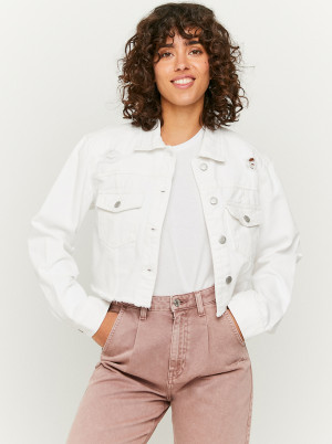 Tally Weijl bílá krátká džínová bunda