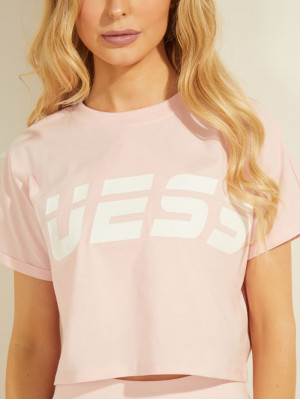 Dámské tričko O1GA03K8HM0 - G65I růžová - Guess růžová