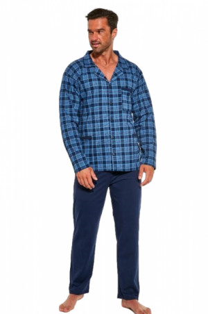Cornette 114/48 654304 Pánské pyžamo plus size 3XL tmavě modrá