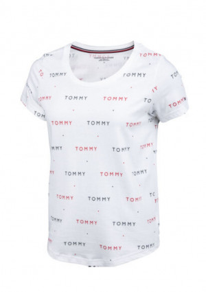 Dámské tričko Tommy Hilfiger UW0UW02846 L Bílá