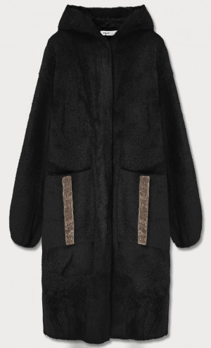 Černý přehoz přes oblečení s kapucí á la alpaka (B3005) czarny S (36)