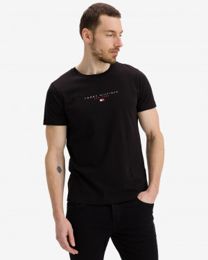 Tommy Hilfiger černé pánské tričko Essential