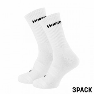 3PACK ponožky Horsefeathers bílé (AA1077B) 40-43