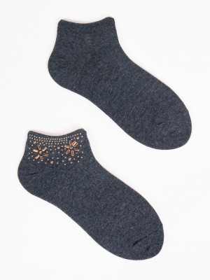 Dámské ponožky s ozdobnými kamínky SKS-0002 36-41