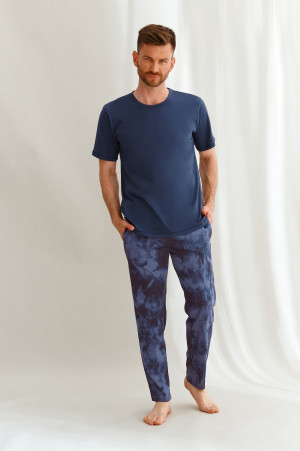 Pánské pyžamo Taro Jack 2629 kr/r M-2XL Z'22 tmavě modrá-meruňková