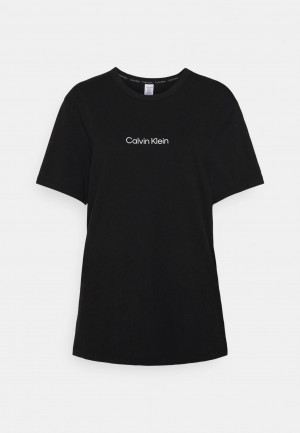 Dámský vrchní pyžamový díl QS6756E -UB1 - Černý - Calvin Klein černá