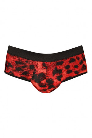 Pánské slipy otevřené Savage Jock Bikini - Anais červená