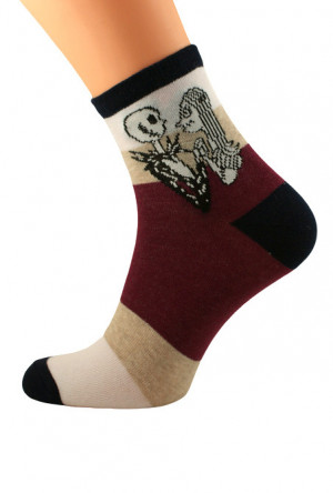 Dámské ponožky Bratex Popsox Halloween 5643, 36-41 white 36-38