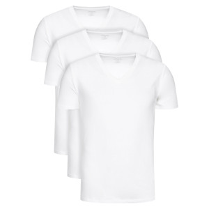 Pánské tričko 000NB4012E 100 3pk bílá - Calvin Klein bílá/potisk