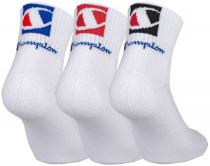 3PACK ponožky Champion bílé (Y0B0B) 43-46