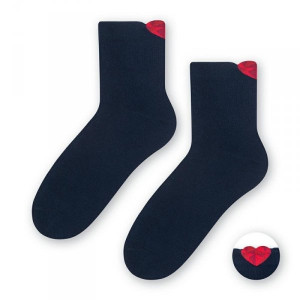 Steven valentýnské 136 005 Dámské ponožky 38/40 tmavě modrá