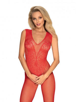 Žhavé body N112 bodystocking red - Obsessive červená S/M/L