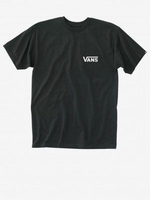Černé pánské tričko s nápisem VANS Left Chest Logo