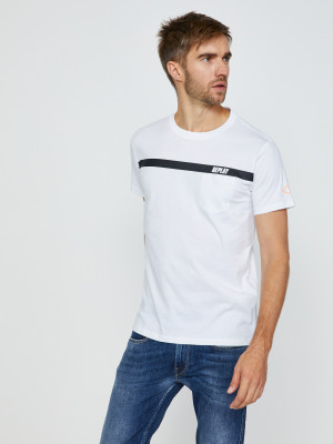 Bílé pánské tričko s potiskem Replay