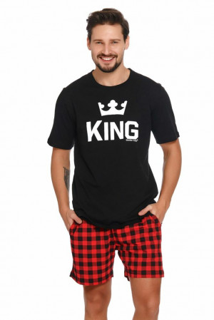 Krátké pánské pyžamo King černé černá