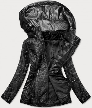 Černá prošívaná dámská bunda (BR0121) černá