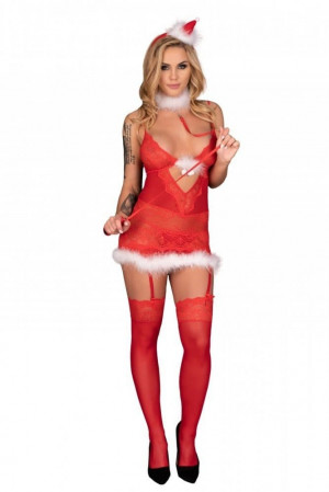 Vánoční kostým Niphrea - LivCo Corsetti červená S/M