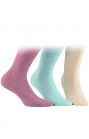 Hladké dámské ponožky z tenké bavlny  Grey 39-41